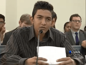 Saul Martinez, 15, left El Salvador because of fears of gang violence