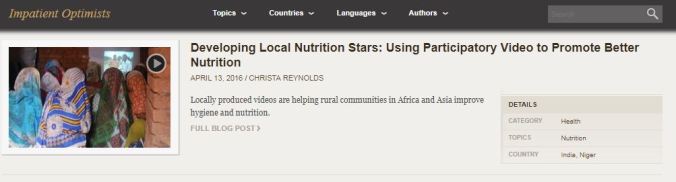 Impatient Optimists blog post